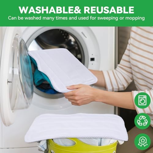 Sgizoku Steam Mop Pads 5 Pack - Washable Microfiber for Shark Steam Mop