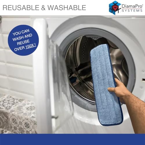 DiamaPro Microfiber 18 Inch 10-Pack Mop Pads