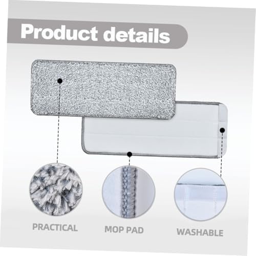 3pcs Reusable Flat Mop Pads for Quick Drying Floor Cleaning