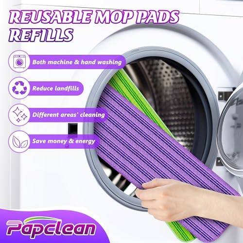 9 Pack Reusable PowerMop Pads for Swiffer Compatible
