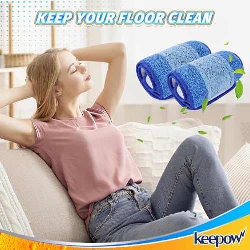 KEEPOW Microfiber Mop Pads 18 Inch 43 Pack Replacement