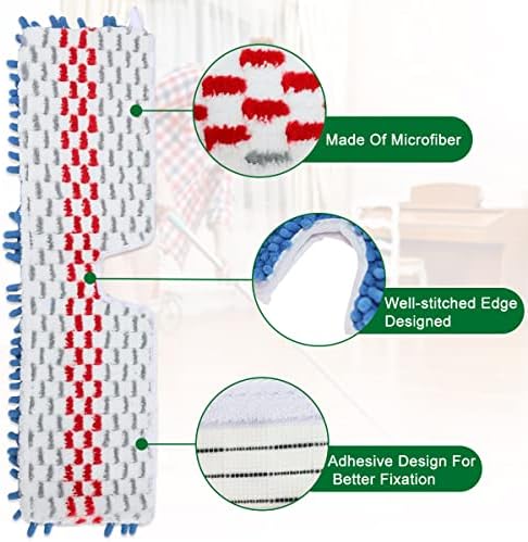 Diteje 4 Pack Replacement Mop Pads Washable Refill Heads