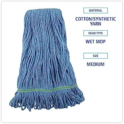 Boardwalk BWK502BLNB Super Loop Wet Mop Head - Medium Blue 1