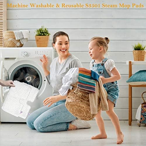 FFsign 6 Pack Washable Microfiber Steam Mop Pads for Shark Steam Mop