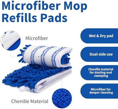 2 Pack Flip Mop Refills for O-Cedar Wet Dry Use