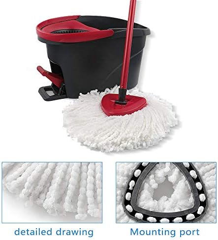 StrengthMix Spin Mop Refill Heads 4-Pack Machine Washable