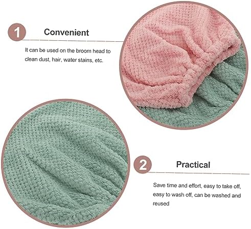 2pcs Flannel Broom Cloth Cover for Efficient Cleaning 1
