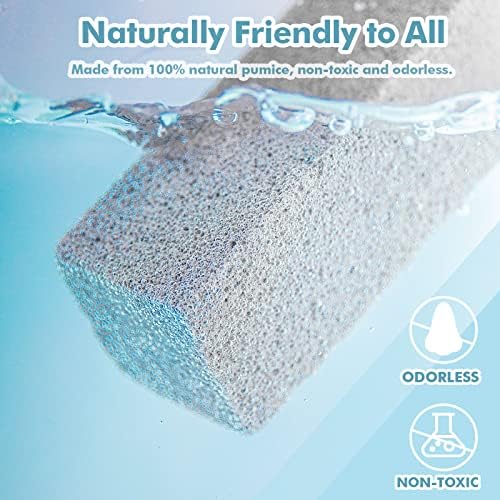 2 Pack Pumice Stones with Extra Long Handle for Toilet Cleaning
