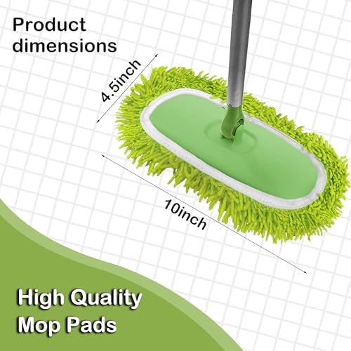 Reusable Microfiber Mop Pads 4 Pack Green 1