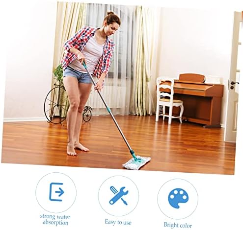 4pcs Washable Mop Pads Reusable Cleaning Replacement for Hard Floors