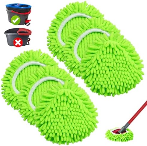 DLAIMI 6-Pack Spin Mop Head Replacement for RinseClean 2 System