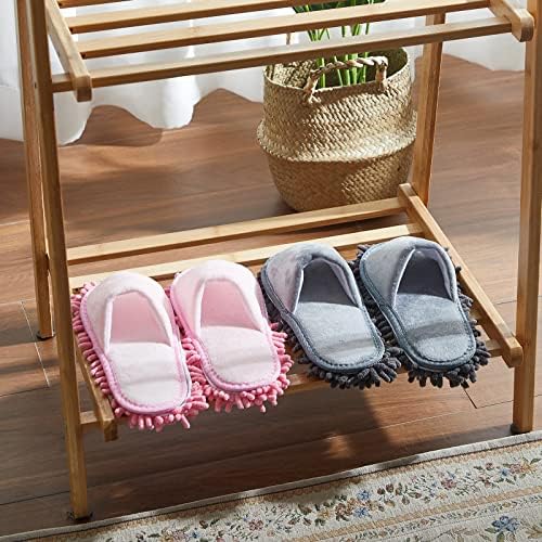 Jecery 2 Pairs Microfiber Mop Slippers for Floor Cleaning