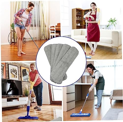 5Pcs Reusable Mop Pads for Efficient Floor Cleaning 1
