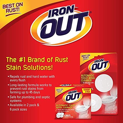 IRON OUT Automatic Toilet Bowl Cleaner for Rust and Hard Water Stains