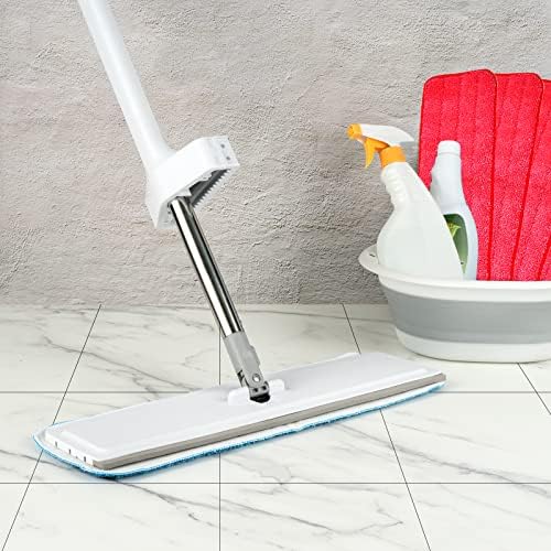 Microfiber Mop Pads 18x6 Inch Set of 12 Red Reusable Replaceable