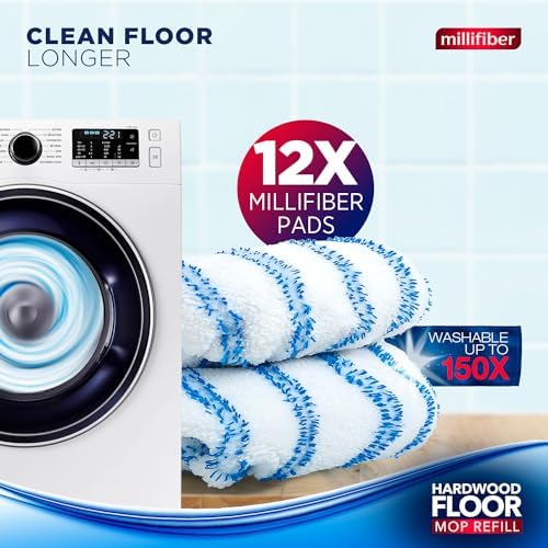 Millifiber Microfiber Mop Refills 15x8 Inches 12-Pack