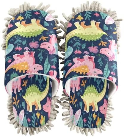 Bulletgxll Mop Slippers for Cleaning - Soft Microfiber Floor Mop Slippers