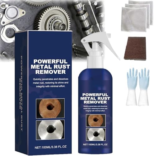 Rouhome 2024 Powerful Rust Remover Spray 100ml for Metal Tools Car