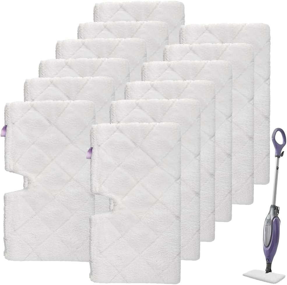 Sgizoku Steam Mop Pads 12Pack Microfiber Replacement for Shark