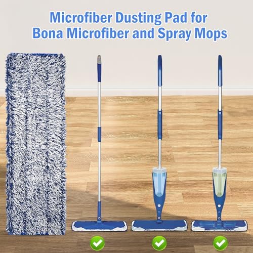 ZIONYA 4 Pack Microfiber Dust Pads for Bona Mops