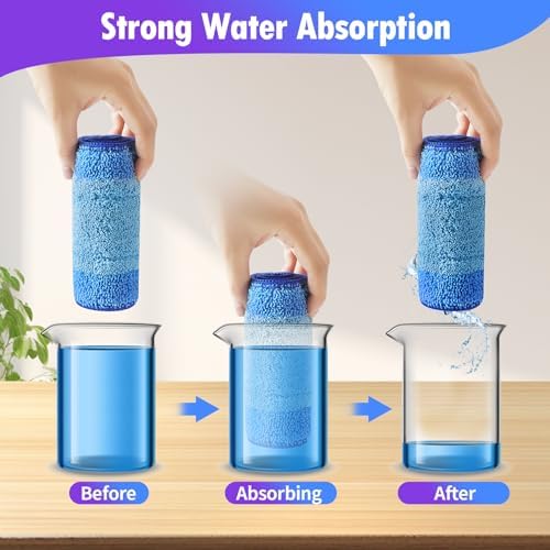 Gazeer 8-Pack Reusable Mop Pads for Swiffer PowerMop
