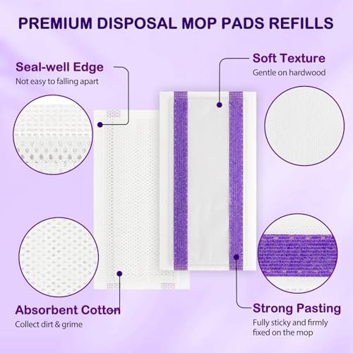 Zeekech 30 Count Spray Mop Pad Refills for Swiffer WetJet