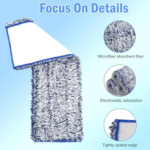 ZIONYA 4 Pack Microfiber Dust Pads for Bona Mops