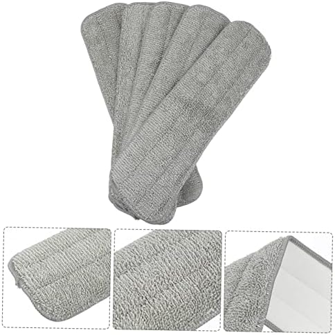 5Pcs Spray Mop Pads Washable Replacement for Hardwood Tile Floors