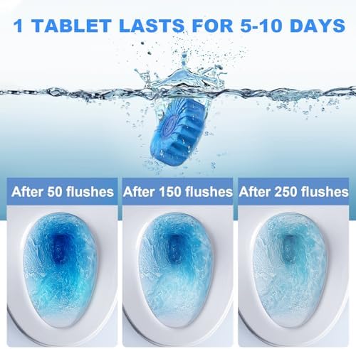 CHMI 100 Pack Toilet Bowl Cleaner Tablets - Blue