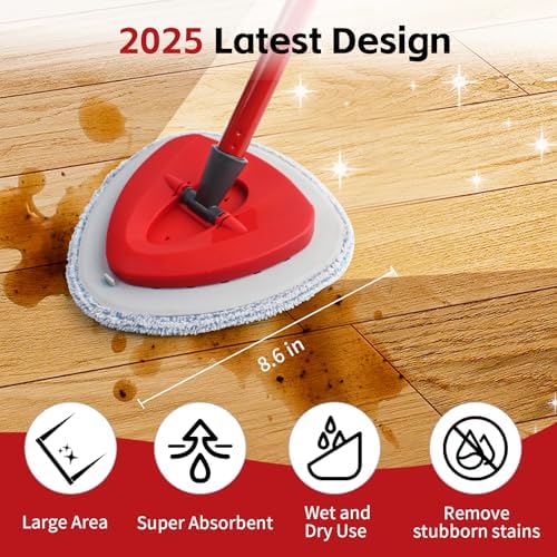 ANREKEYH 3PCS Microfiber Mop Replacement Heads for O Cedar Spin Mop