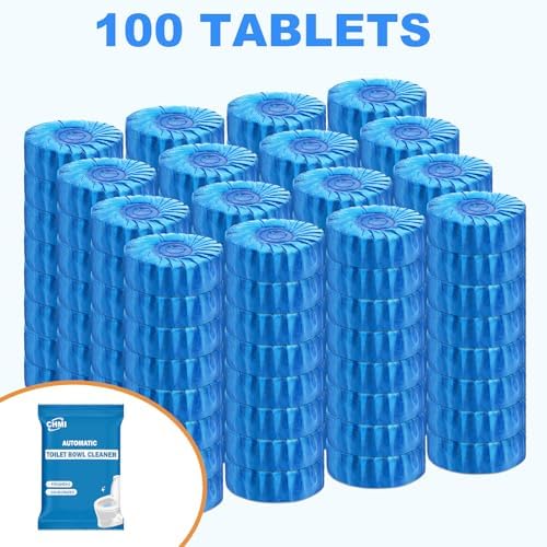 CHMI 100 Pack Toilet Bowl Cleaner Tablets Blue