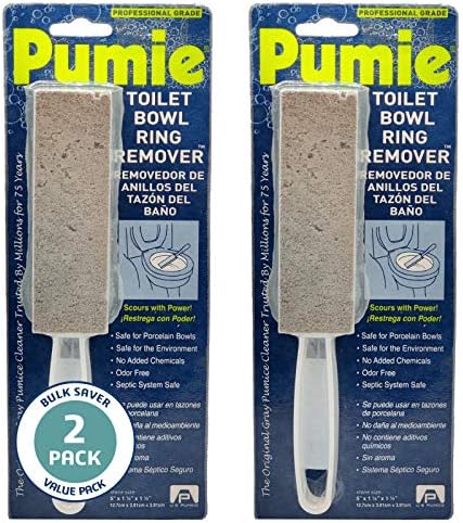 PUMIE Toilet Bowl Ring Cleaner with Handle 2 Pack