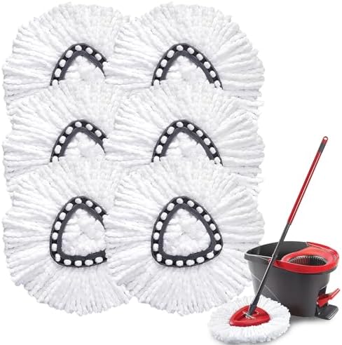 CDYJDY 6 Pack Spin Mop Replacement Head for O-Cedar EasyWring Mop