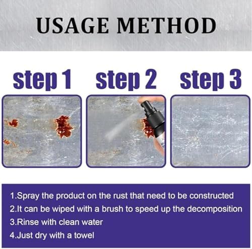 Multipurpose Rust Remover Spray 3pcs 30ml