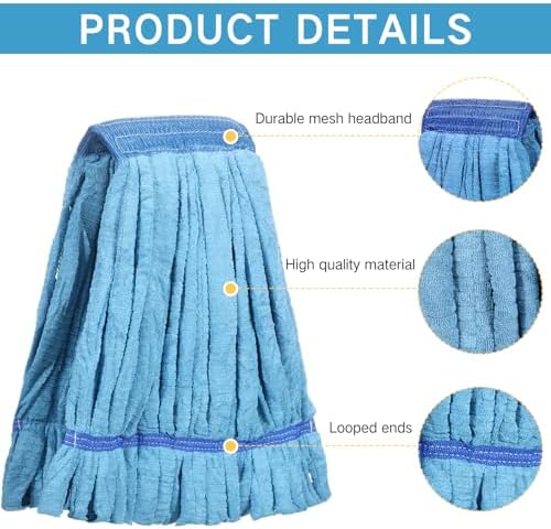 Lallisa 4 Pcs Medium Blue Mop Head Refill