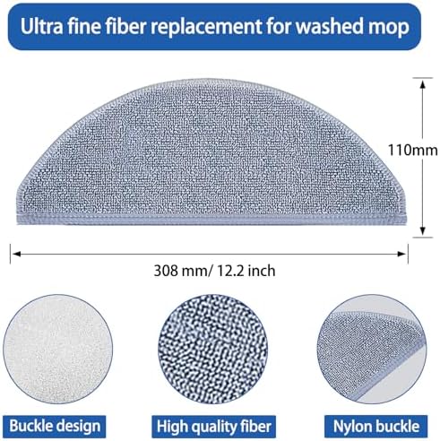 8 Pack Roborock Q10 Mop Cloth Replacement Pads