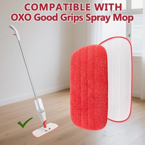 GeekNi 2 Pack Microfiber Reusable Mop Pads for OXO Good Grips