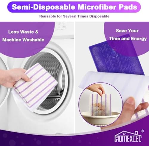HOMEXCEL Microfiber Mop Pad Refill 48 Count