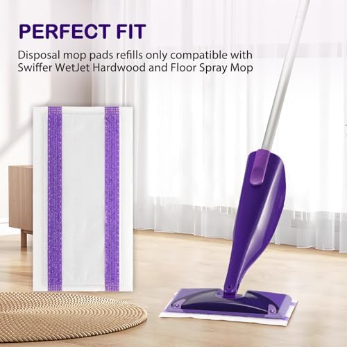 Zeekech 30 Count Spray Mop Pad Refills for Swiffer WetJet
