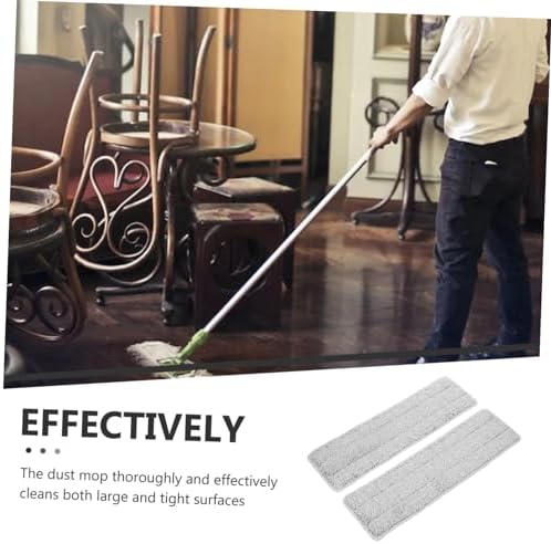2pcs Reusable Microfiber Mop Pads for Floor Cleaning