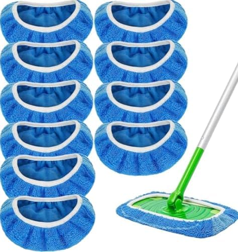 10 Pack Reusable Microfiber Mop Pads for Swiffer