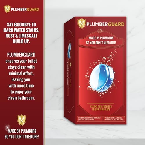 PLUMBERGUARD Toilet Tablets 4 Pack Whitening Stain Removing