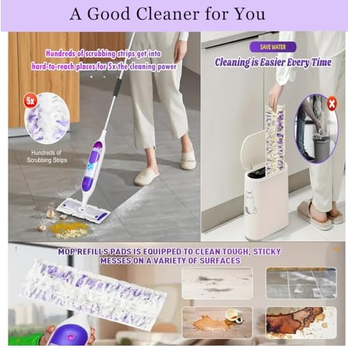 YFLY 10 Pack Disposable Mopping Pads for Swiffer PowerMop