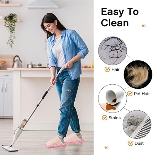 Jecery 2 Pair Microfiber Cleaning Slippers