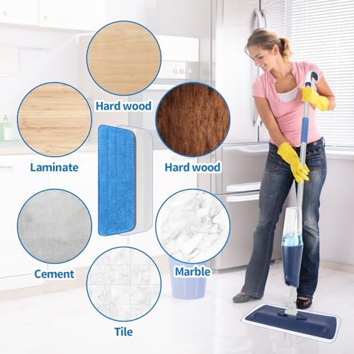 AmaVins 6 Pack Reusable Coral Fleece Mop Pads 1