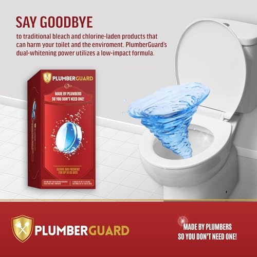 PLUMBERGUARD Toilet Tablets 4 Pack Whitening Stain Removing