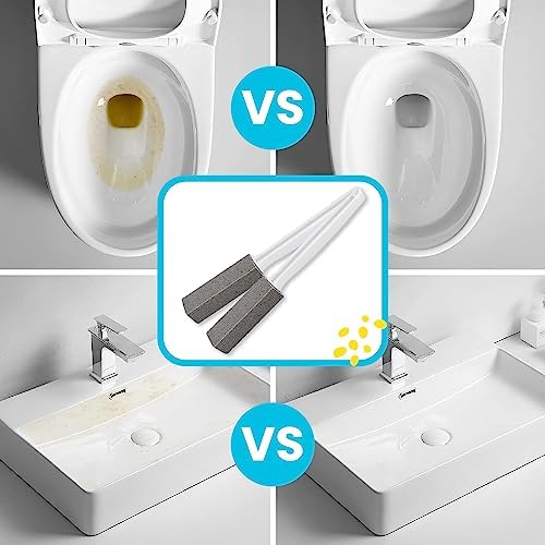 Simple Life Pumice Stone Toilet Cleaner 4 Pack with Extra Long Handle