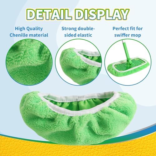 AmaVins 6 Pack Reusable Coral Fleece Mop Pads 1