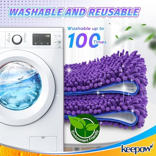 KEEPOW Microfiber Mop Pads 18 Inch 43 Pack Replacement