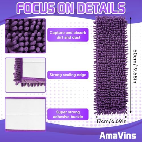 AmaVins 5 Pack Reusable Microfiber Mop Pads for Bona Mop